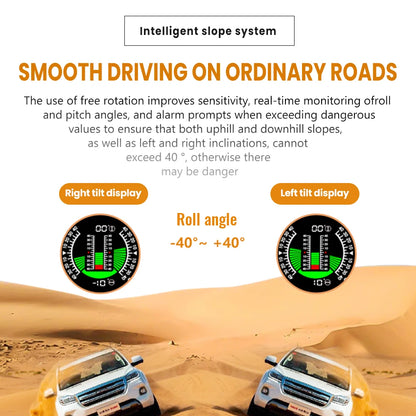 X91-WZ GPS TPMS Tire Monitor Inclinometer Gague Top View Angle Inclinometer Digital Car Compass Overspeed Alarm Car Speedometer