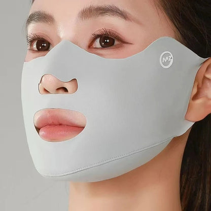 New Breathable Ice Silk Mask Washable Anti-UV Riding Face Mask Dustproof Anti-sun Mask Gift