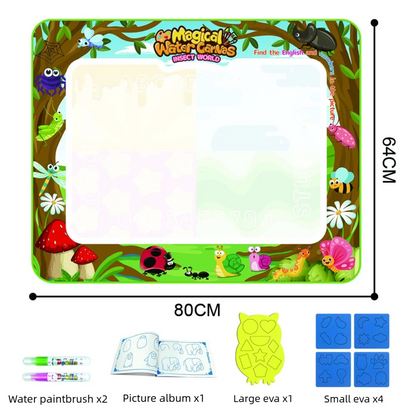 Magic Water Drawing Mat Extra Large Water Doodle Toy Set Painting Board Children Educational Toys Gift for Kids Multiple Size