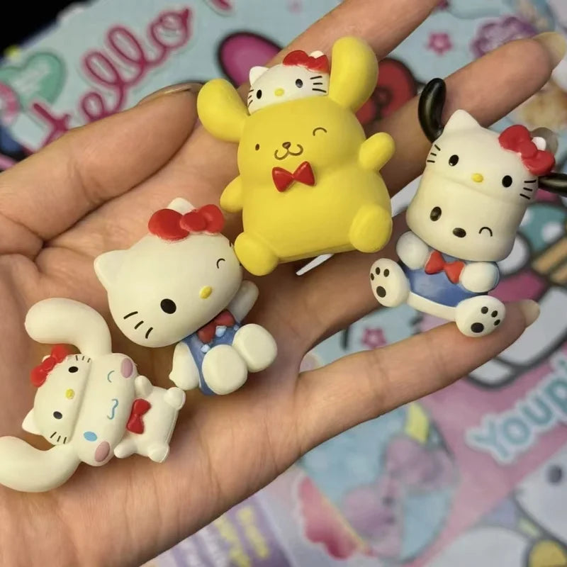 50th Anniversary Blind Box Cute Kt Cat Toy Handmade Kawai Anime Action Figure Kids Trendy Toys Desktop Decoration Festival Gift
