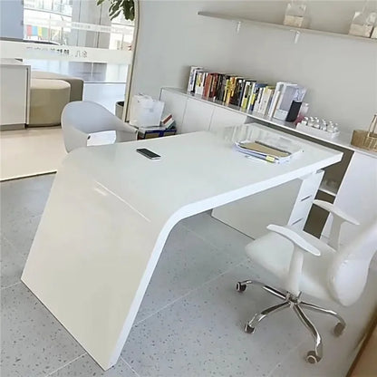 Modern Design Office Desk Luxury Long Organizers Nordic Aesthetic Office Desk Space Saving Reception Scrivania Salon Furniture