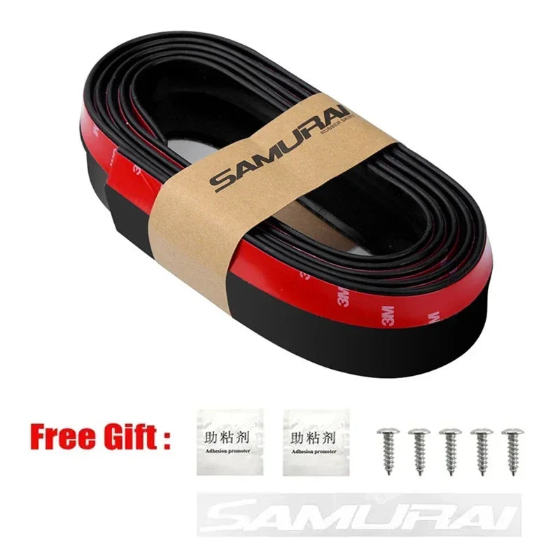 Universal Carbon Fiber Front Bumper Lip Protector Scratch Collision Resistant Easy Screw Installation Premium Look for Car Tools