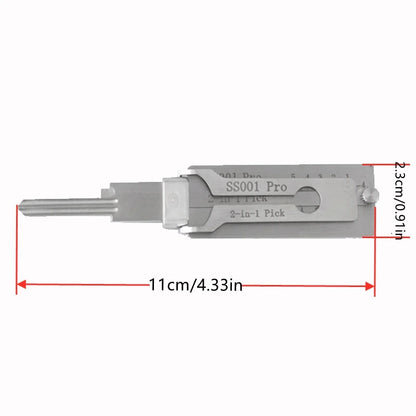 Professional Locksmith Tool,SS001Pro SS002Pro 2 in 1 Pick&Decoder,Lock Cylinder Decoding Unlocking Hand Tool with Storage Box