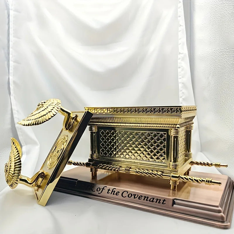 1pc Metal Statue Ark of the Covenant Jewish Ark Jerusalem Religious Belief Home Decor Ornaments