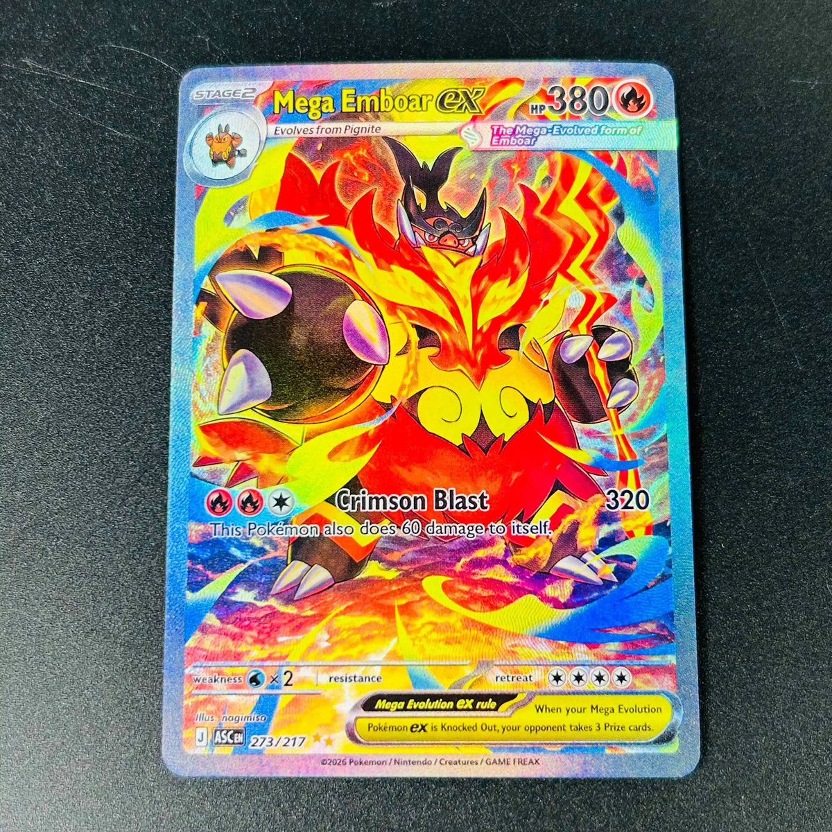 N's Zoroark Ex 286/217 English Version Collectible Grade DIY Foil Texture Nice Condition Premium Anime Collection Cards