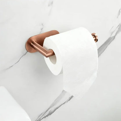 Sticky Rose Gold Toilet Paper Holder Kitchen Roll Holder Towel Holder Paper Towel Hanger Bathroom Accessories