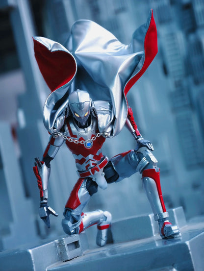 Six Ultra Brothers SHF 1/12 Cloak Anime Action Figure  Mebius Omega Ultraman Cloth Cloak Toys Accessories Model Decoration