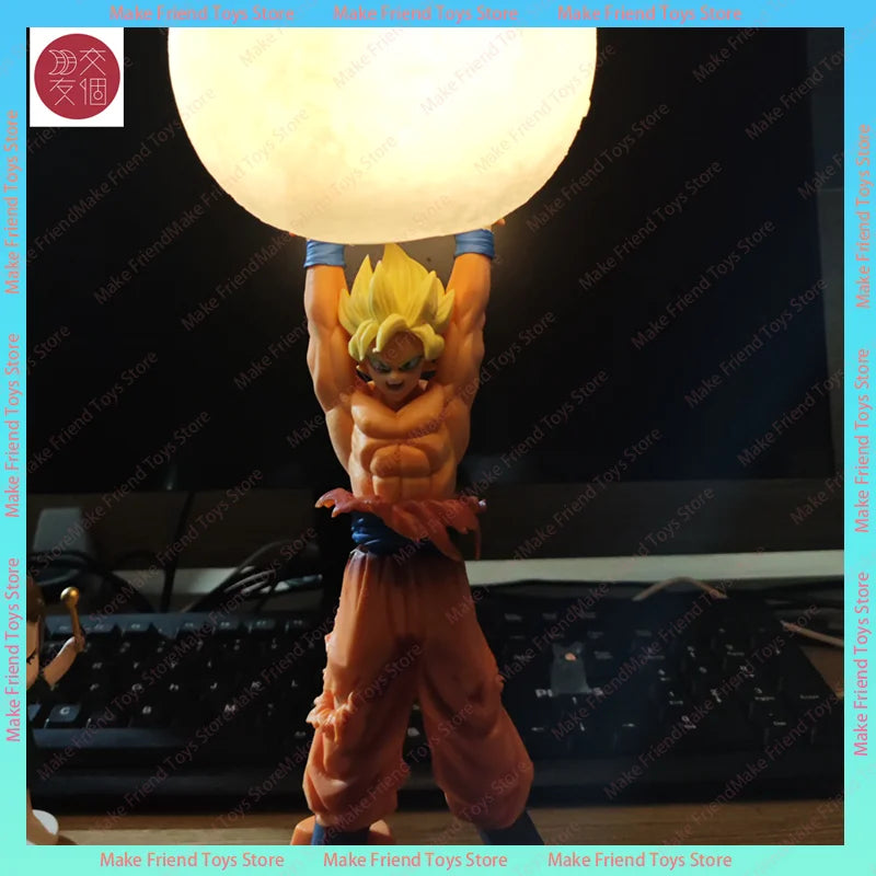 Action Toy Figures Dragon Ball Son Goku Light Lamp Model Kakarotto Kamehameha Wave Magnetic Ornament  Action Figure mood lamp