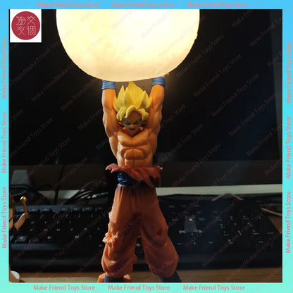 Action Toy Figures Dragon Ball Son Goku Light Lamp Model Kakarotto Kamehameha Wave Magnetic Ornament  Action Figure mood lamp