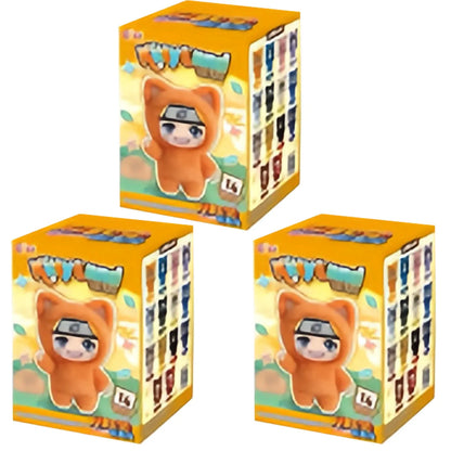 EAKi Naruto Kitten Land Series Plush Doll Blind Box V3 Cute Naruto Sasuke Anime Peripheral Figure Surprise Toys Collectible Gift