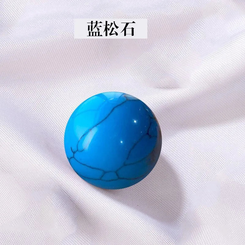 16mm Natural Crystal Ball No Hole Beads, Polished Agate Gemstone Sphere Bulk for DIY Jewelry Crafts Home Decor Gifts