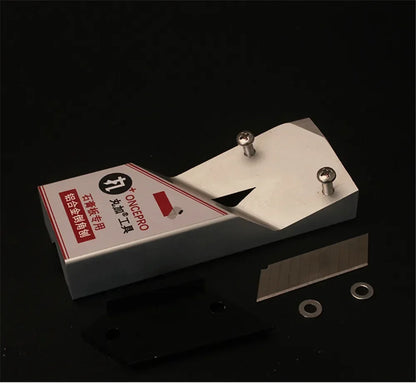 Aluminum Alloy Chamfering Planer with 6 Blade 45° Angle Wood Edges Trimming Tool for Plasterboard Ceiling Decorative Hand Planes