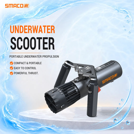 SMACO DIVE B2 Underwater Scooter 60m Waterproof 1.8m/s 56min Dual Speed Thruster with Camera Mount for Snorkeling Diving Sup Mot