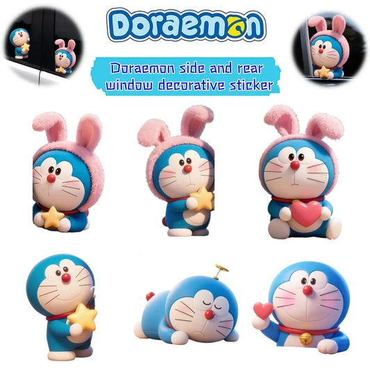 Doraemon cartoon anime car side and rear window glass sticker decoration,electric motorcycle body scratch cover creative sticker