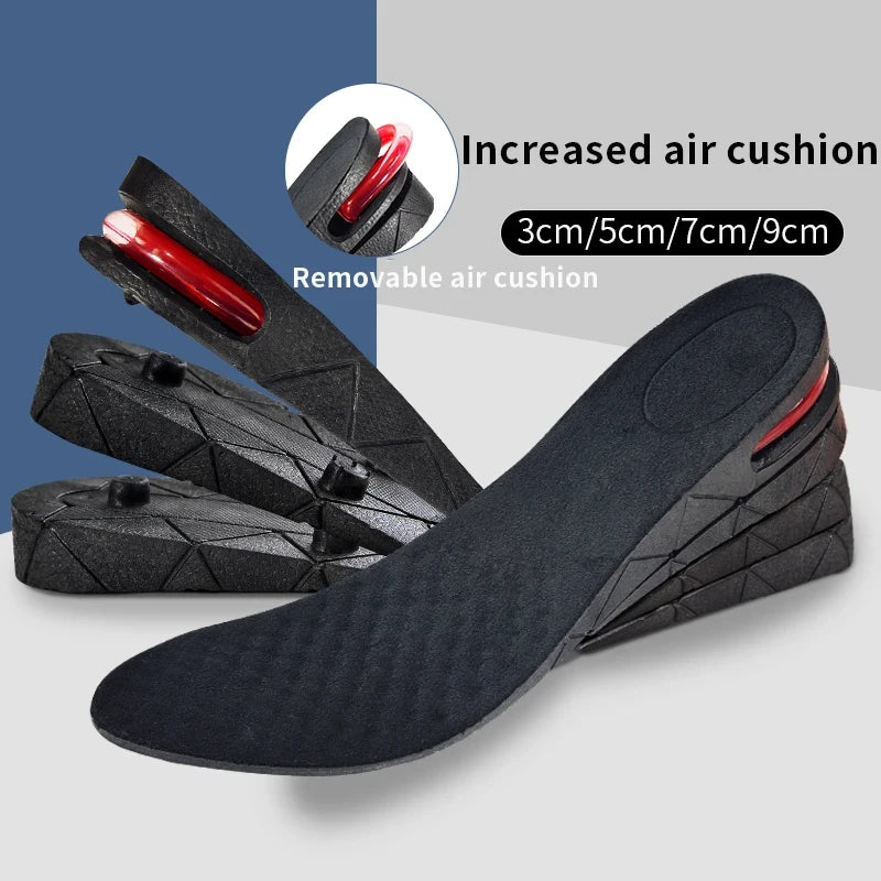 Height Increase Insoles Air Cushion Elevator Shoe Insole Lifts Kits Inserts for Men Women Taller Insoles 3-9cm Variable Height