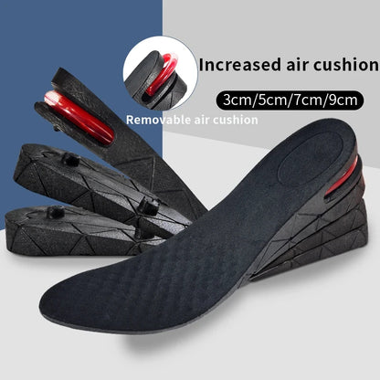 Height Increase Insoles Air Cushion Elevator Shoe Insole Lifts Kits Inserts for Men Women Taller Insoles 3-9cm Variable Height