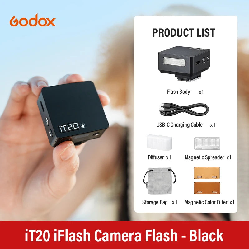 Godox iT20 iT22 C/N/S/F/O Touchscreen Pocket Flash TTL 2.4G Wireless on Camera Flash for Canon Sony Nikon Olympus Fujifilm