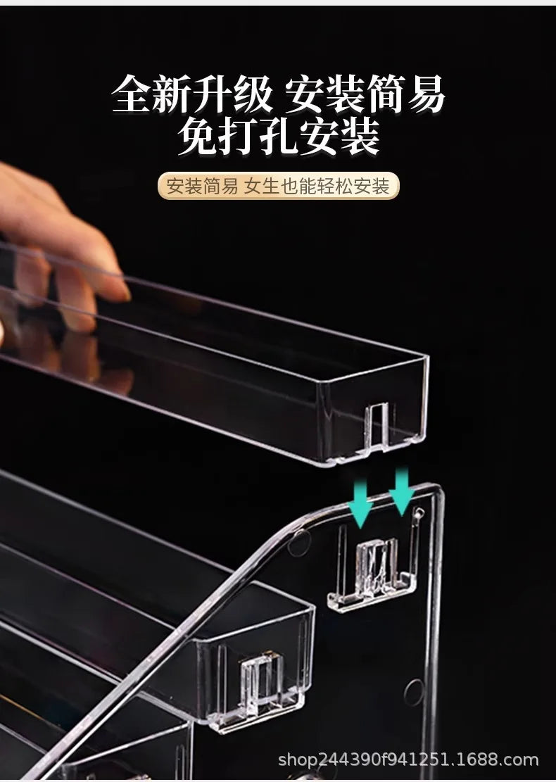 Transparent ladder small ornament shelf bar figure live broadcast display multi-functional storage rack acrylic display rack
