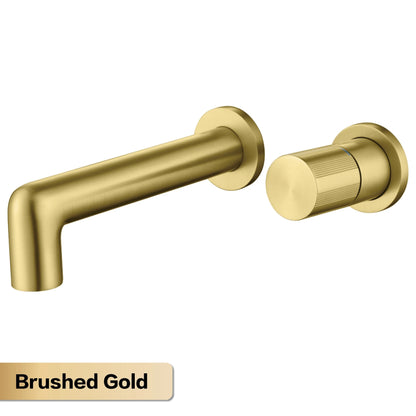 AITANA Luxury Chrome Brass Wall Mounted Bathroom Faucet Simple Design Embedded Single Handle Hot and Cold Water Basin Faucet