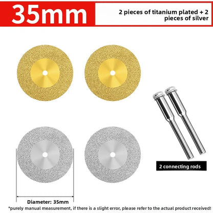 Tiling Cutting Small Slices Titanium-Coated Diamond Sand Small Saw Blades Stone Ceramic Jade Joint Cleaning and Grinding Sheets