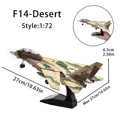 Tomcat Desert Camo Fighter Jet Building Block Model  Hobby Collectible Display Toy Gift for Boys
