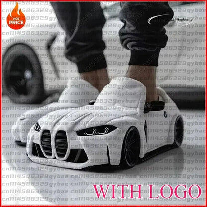 2026 Fun Vehicle Shape Car Plush Slippers For BMW Slippers Stuffed Shoes Women Men Valentine's Day Gifts Indoor House Zapatillas