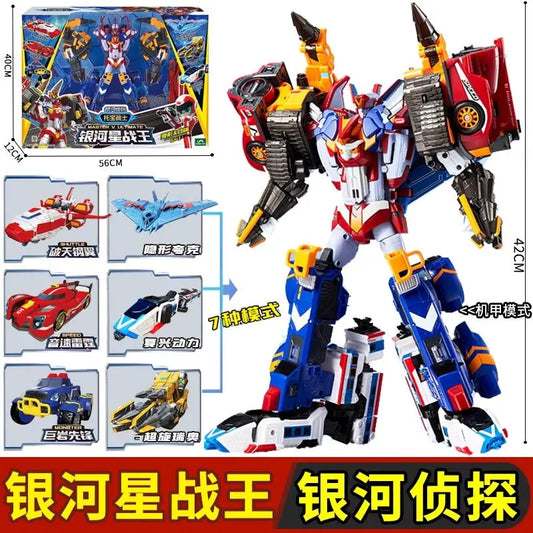 Brand new，Official Toba Warrior Galactic Detective 4-speed Thunderbolt Justice Special Police Transformation Robot Car Kingpin