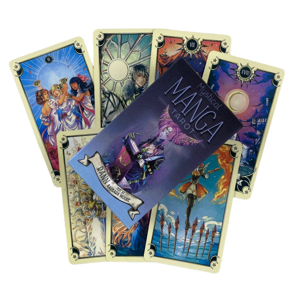 Mystical Manga Tarot Cards A 78 Deck Oracle English Visions Divination Edition Borad Playing Games