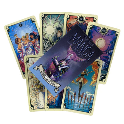 Mystical Manga Tarot Cards A 78 Deck Oracle English Visions Divination Edition Borad Playing Games