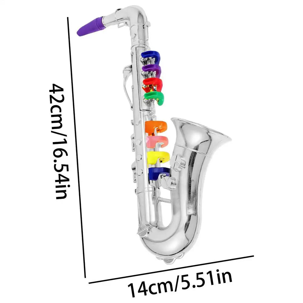 Playable Toy Saxophone Kids Musical Instrument Lightweight Educational Sax for Boys Girls Birthday Party School Performance Gift