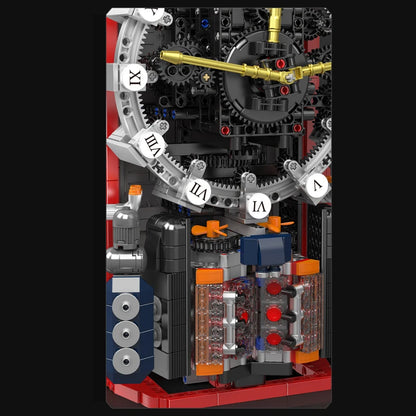 MOULD KING 10187 Technical Mechanical Cyberpunk Clock Building Block with Motors Brick Set Kids Christmas Gift