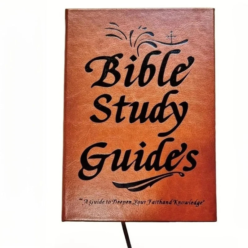 Bible Study Guide Notebook Christian Magazine Leather Cover Faith Prayer Magazine Religious Study Book Supplies