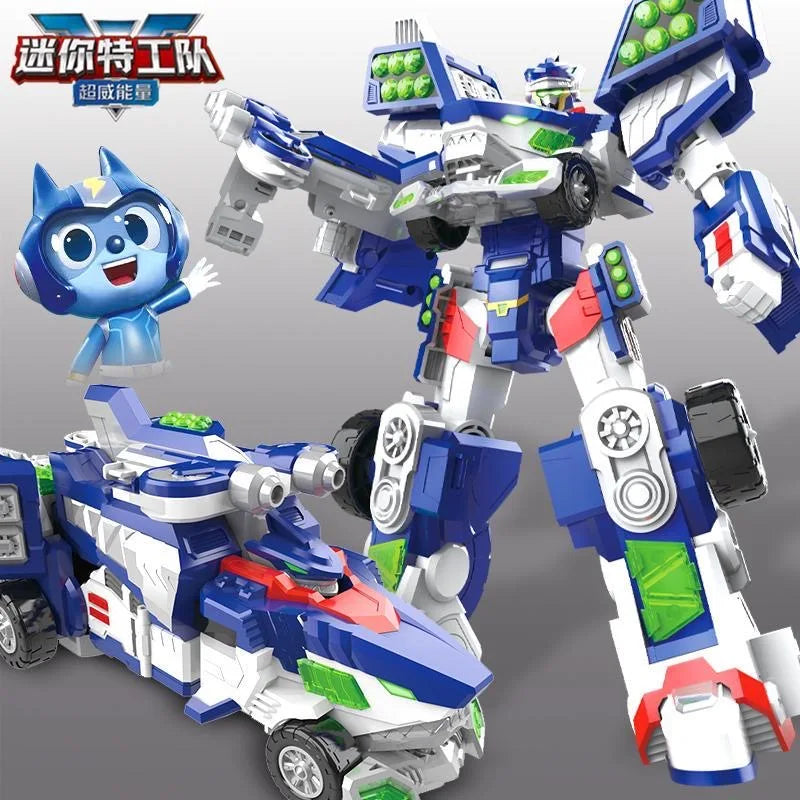 MiniForce 6 V Rangers VOLT LEGEND KING V 6 in 1 Transformation Combiner Deformation Robot Action Figure Toys