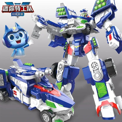 MiniForce 6 V Rangers VOLT LEGEND KING V 6 in 1 Transformation Combiner Deformation Robot Action Figure Toys