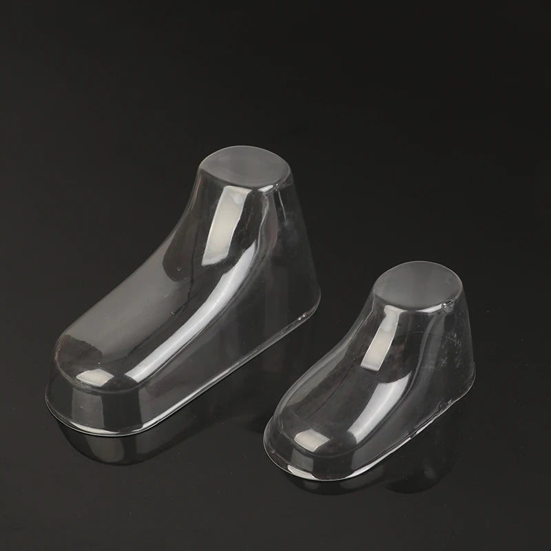 10PCS Clear PVC Child Booties Showcase Support Frame Feet Plastic Shoe Mold Baby Shoe Stretcher Socks Display Stand