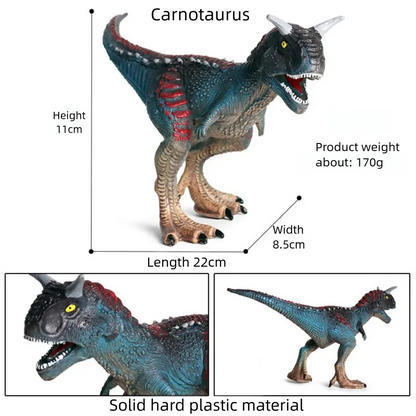 Simulation Jurassic World Carnotaurus Dinosaur Figure Solid Realistic Horned Bull Dinosaur Model PVC Animal Figurines Cognitive