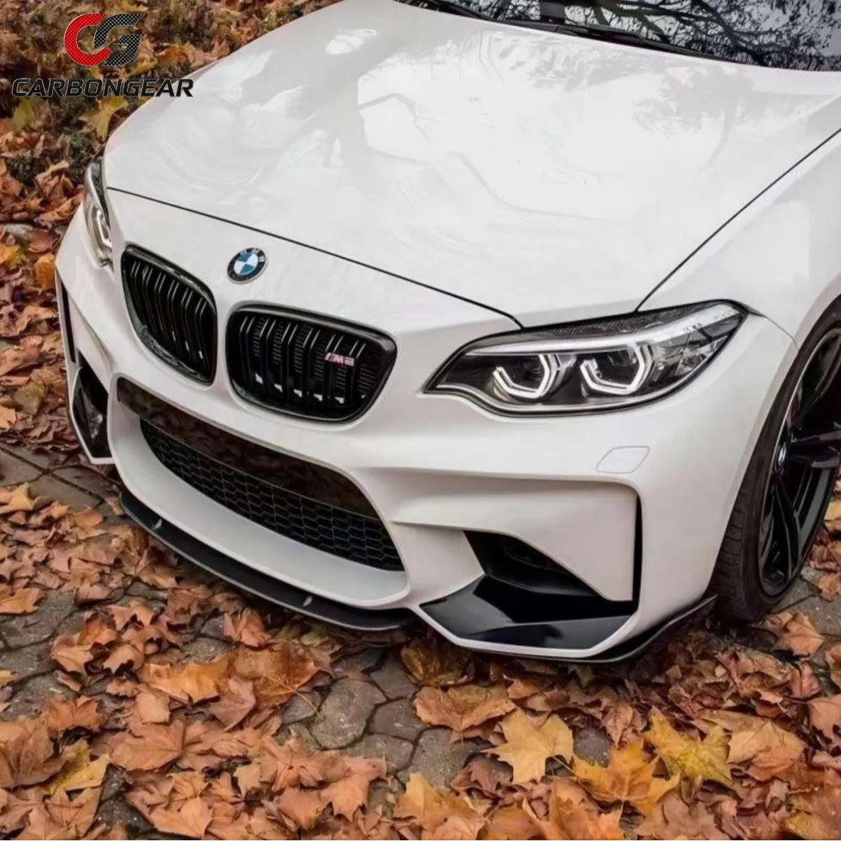 Front Bumper Lip Real Carbon Fiber Spoiler Splitters for BMW F87 M2 Competition M2C 2016-2020 Front Bumper Spoiler FRP M2 F87
