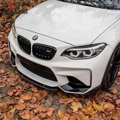 Front Bumper Lip Real Carbon Fiber Spoiler Splitters for BMW F87 M2 Competition M2C 2016-2020 Front Bumper Spoiler FRP M2 F87
