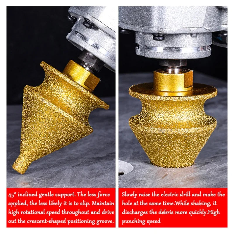 4in1 Brazing Edge Trimming Diamond Chamfering Machine Angle Grinder Ceramic Tile Marble Hole Drilling Diamond Chamfering Machine