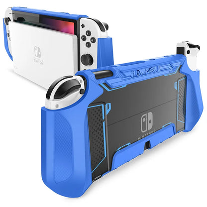 MUMBA Dockable Case For Nintendo Switch OLED 2021 Blade Series TPU Grip Protective Cover Compatible with Joy-Con Controller