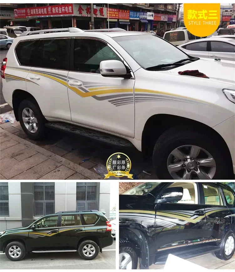 Car Sticker FOR  FOR Toyota Land Cruiser Prado 2010-2019 Fashion Sports Decoration Custom Vinyl Decal