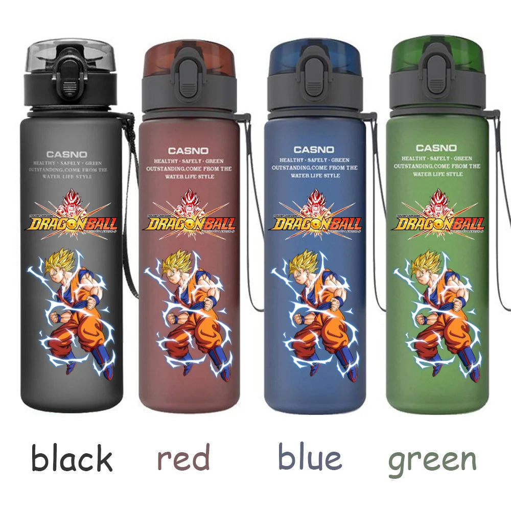 560ML Dragon Ball Water Cup Children Portable Plastic Goku Vegeta Bulma Cartoon Outdoor Large Capacity Sport Water Bottle Gift