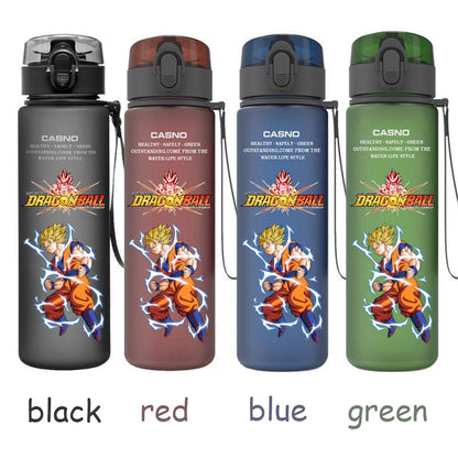 560ML Dragon Ball Water Cup Children Portable Plastic Goku Vegeta Bulma Cartoon Outdoor Large Capacity Sport Water Bottle Gift