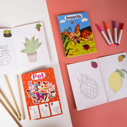 12Pcs/Set Children's Graffiti Drawing Coloring Book for 3-5Year Baby Learn To Draw Early Educational Interactive Preschool Toys