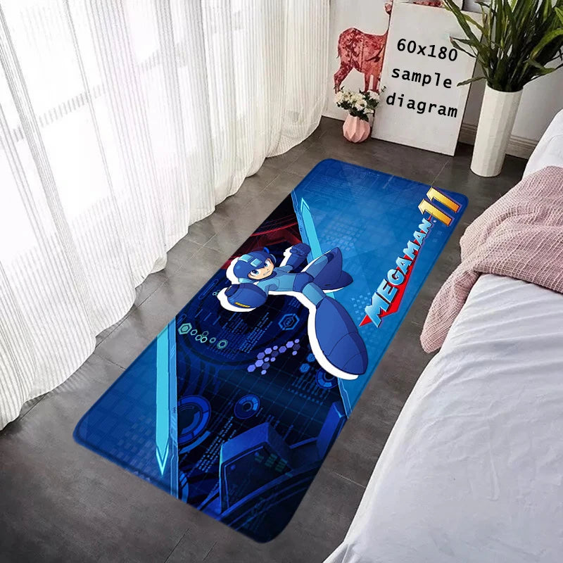 Interior Floor Mat Doormat Mega Man X8 Rockman Non-slip Foot Rug for Entryway Kitchen Carpet Bedroom Bedside Mats Home Decor
