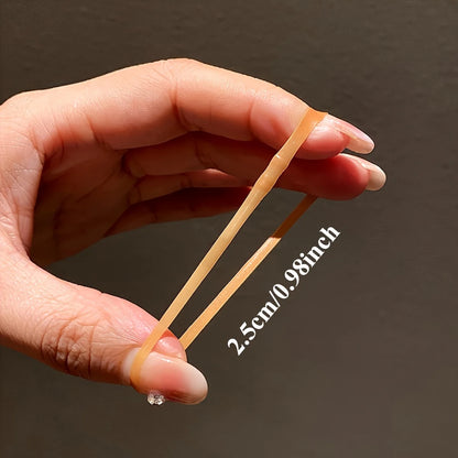 100pcs of Coffee Brown Elastic Hair Ties - Disposable High-Elasticity Ponytail Holders for Women And Girls.