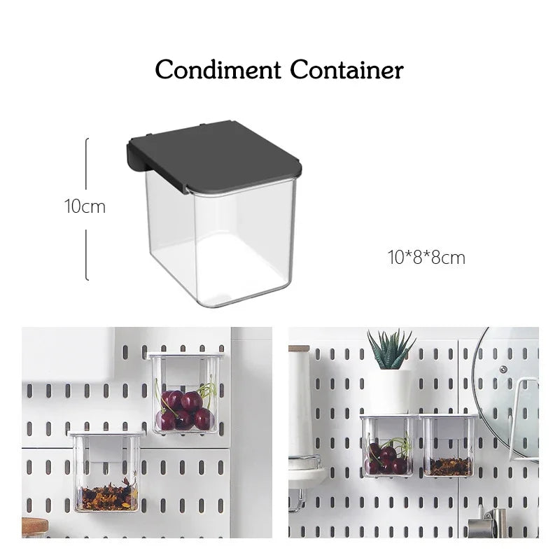 DIY Pegboard Accessories No Punching Kitchen Organization Shelf Storage Box Hooks Wall Organizer Crafts For Garage Room