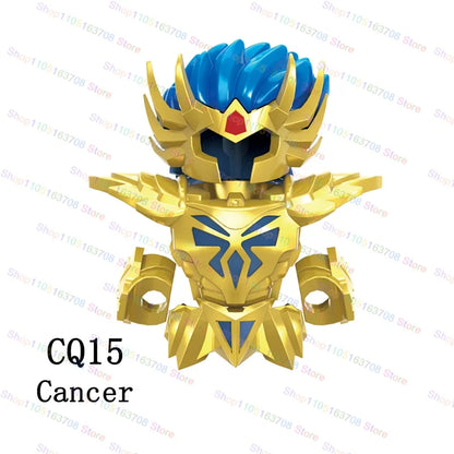 Saint Seiya Japanese Anime Cartoon Bricks Dolls Aiolia Aiolos Model Toys Building Blocks Figures Assembly Toys Gifts CQ11-22