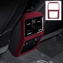 Top Suede Car Interior Rear Seat Air Condition AC Vent Outlet Cover Trim For Porsche Cayenne 2019 2020 2021 2022 2023 2024 2025