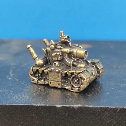 World of Tanks Brass Mini Tank Model Metal Alloy War Vehicle Figurine Desktop Sand Table Decor Collectible Ornament